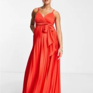 ASOS Maternity Elegant Red Maxi Dress